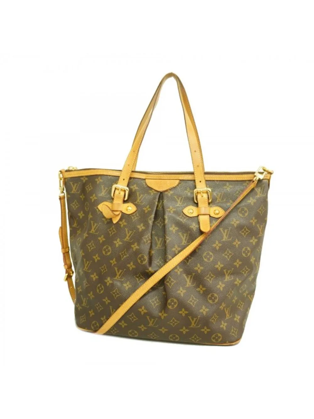 Louis Vuitton Handbag Monogram Palermo GM Brown 2-Way